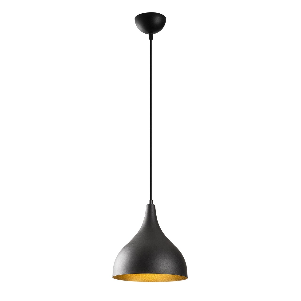 Lustra Opviq, Saglam - 3760, 26x30x126 cm, E27, 100 W, negru/auriu - imagine 7